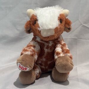 Build A Bear Mini Longhorn Cow Plus Stuffed Animal Brown White CUTE